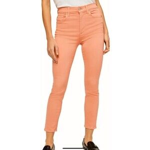 7 For All Mankind The Ankle Gwenevere Skinny Melon Womens Jeans Size 32 NWT $199